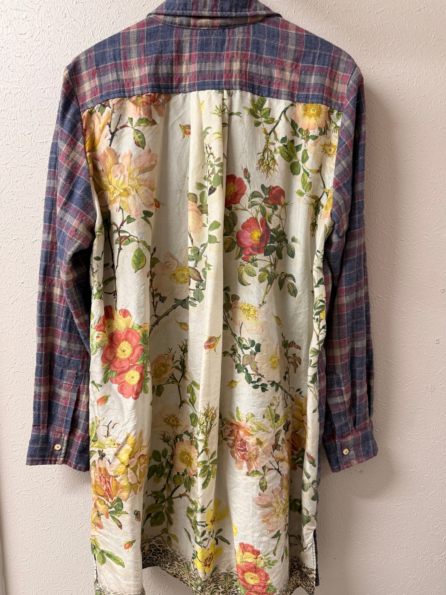 JohnnyWas Floral Silk Back Shirt Dress