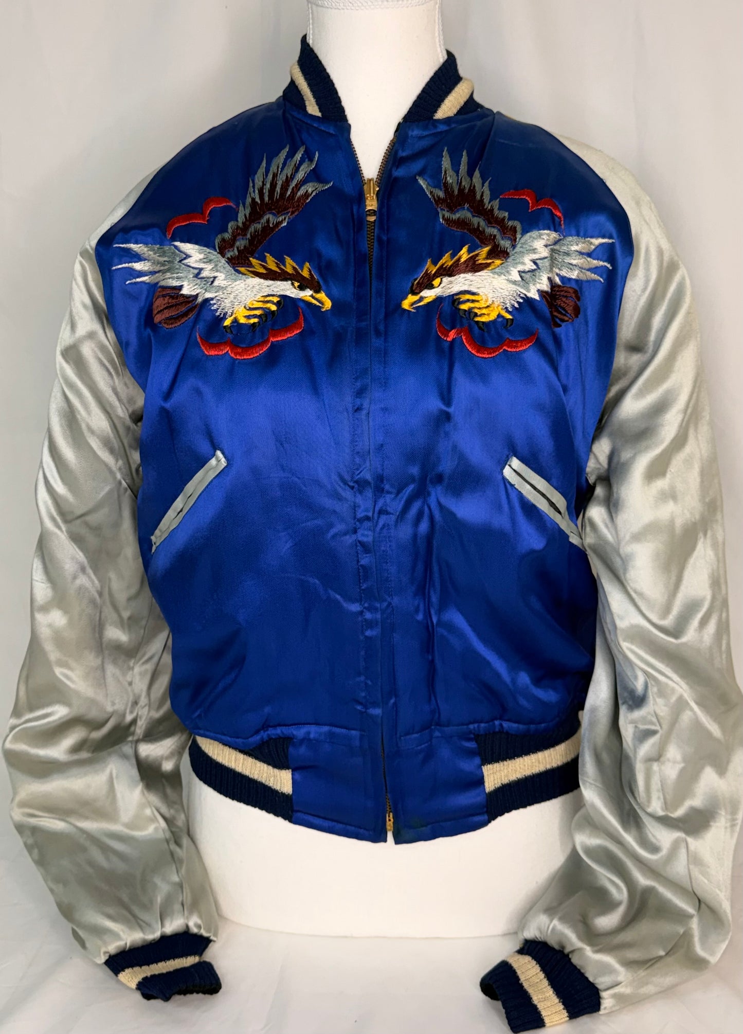 Vintage 1950s Sukajan souvenir reversible Japan jacket size small