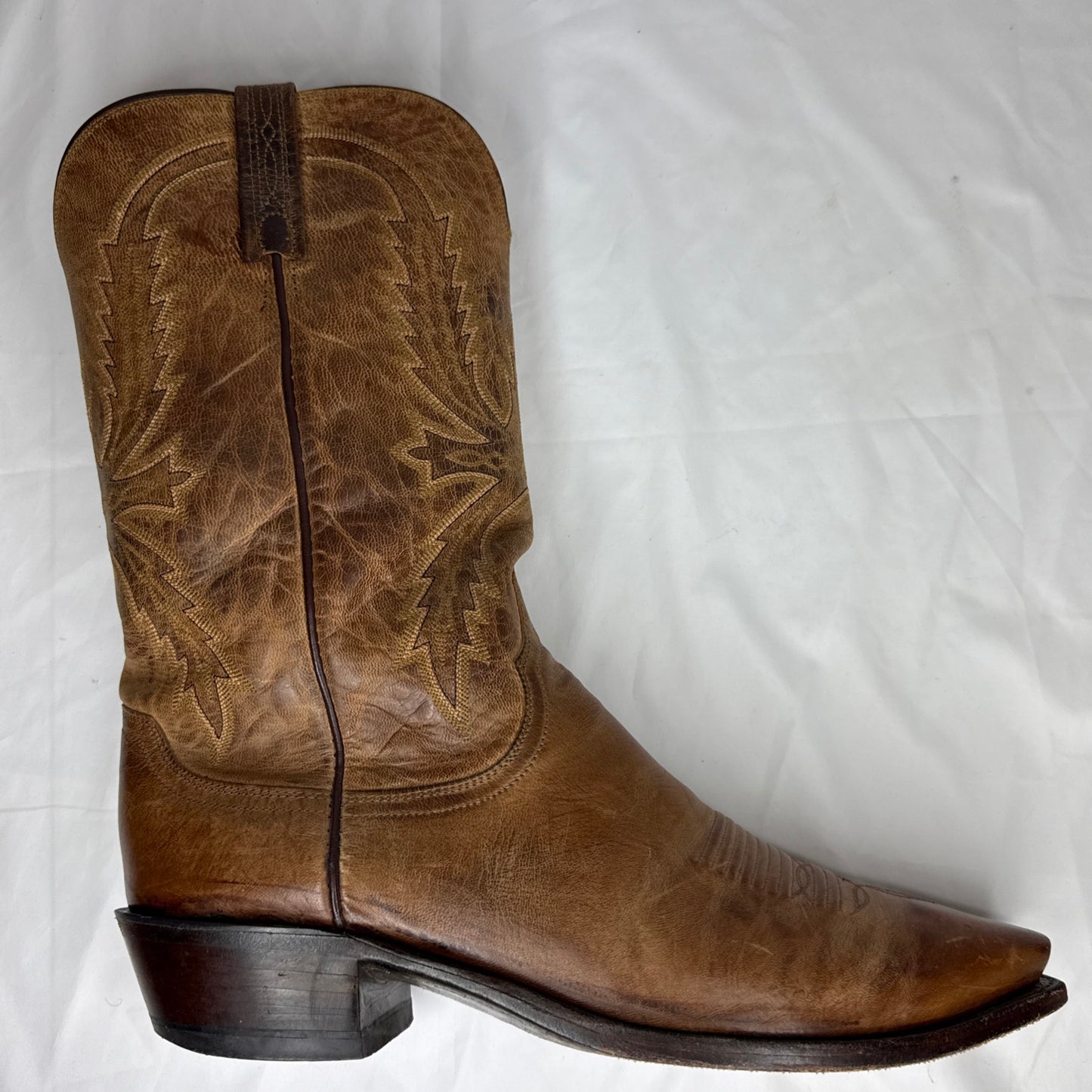 1883 By Lucchese N154754 Crayton Mad Dog Leather Cowboy Western Mens Boots 12D