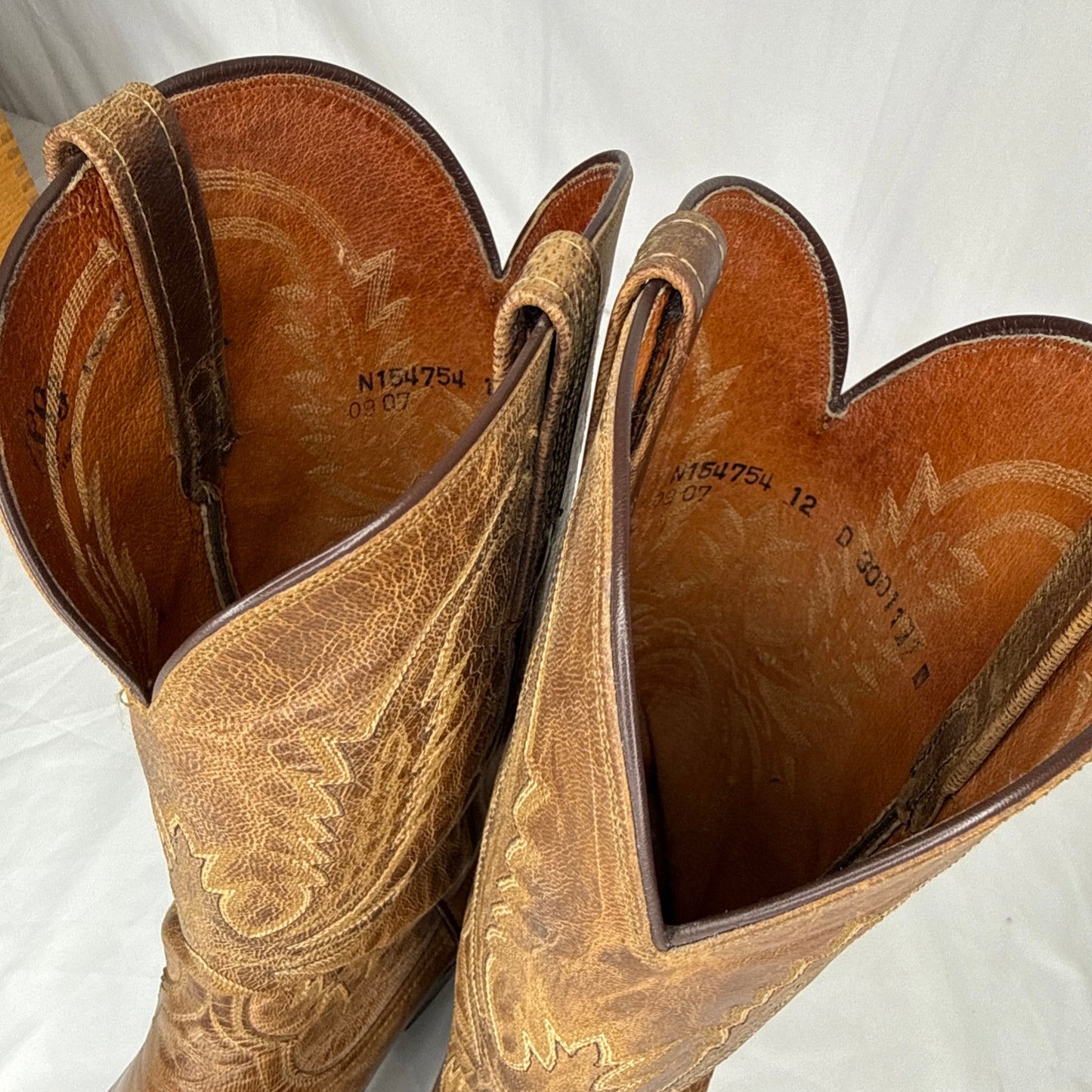 1883 By Lucchese N154754 Crayton Mad Dog Leather Cowboy Western Mens Boots 12D