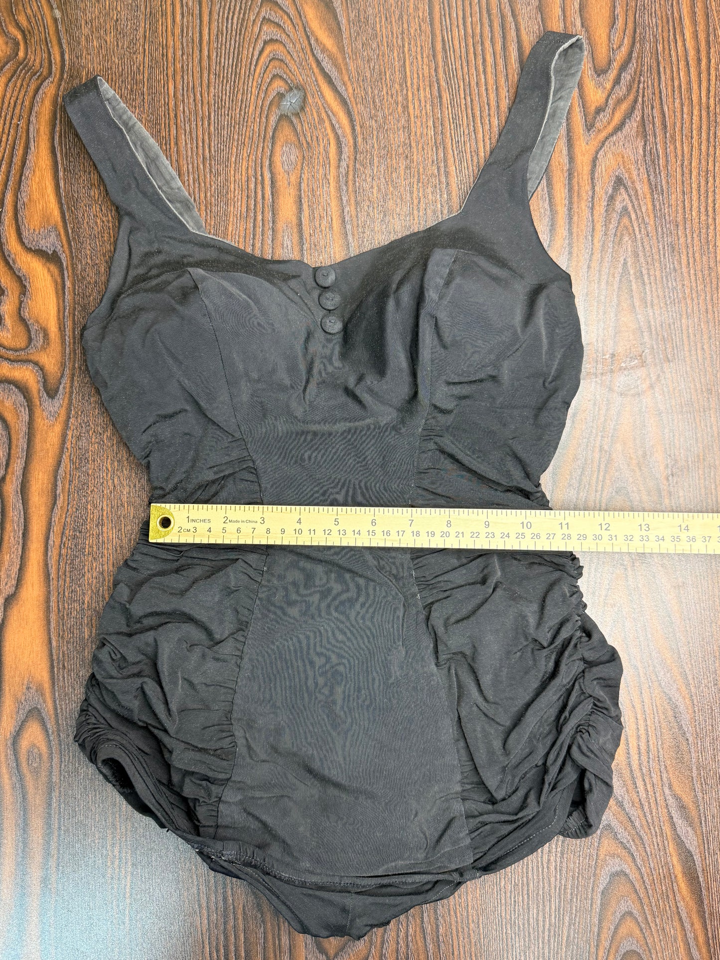 Vintage 60s 70s PinUp Style Sears Swimsuit Rouching Size Small