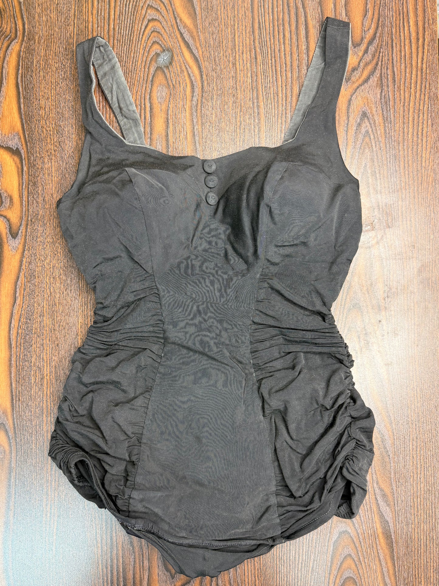 Vintage 60s 70s PinUp Style Sears Swimsuit Rouching Size Small