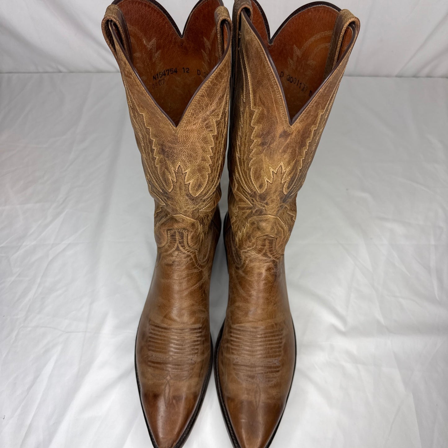 1883 By Lucchese N154754 Crayton Mad Dog Leather Cowboy Western Mens Boots 12D