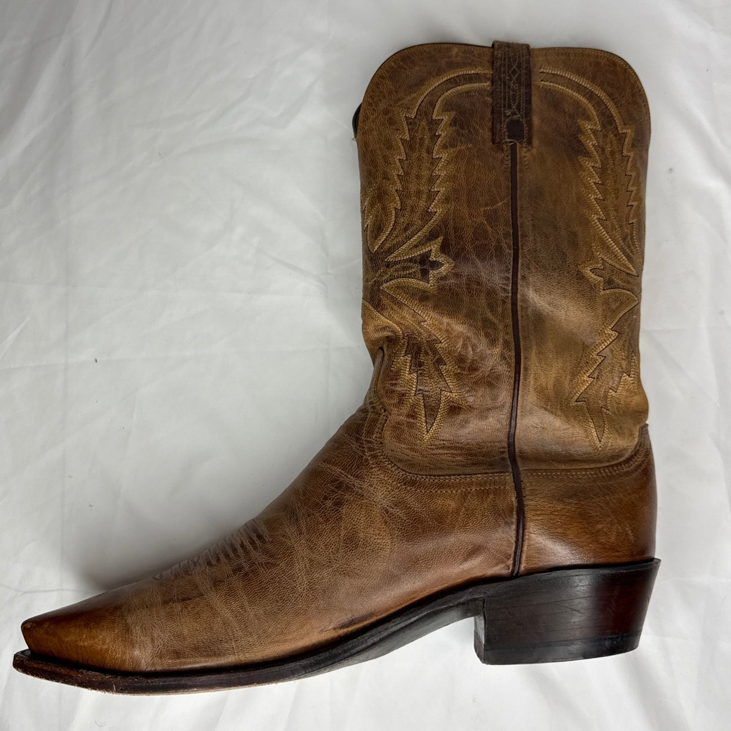 1883 By Lucchese N154754 Crayton Mad Dog Leather Cowboy Western Mens Boots 12D