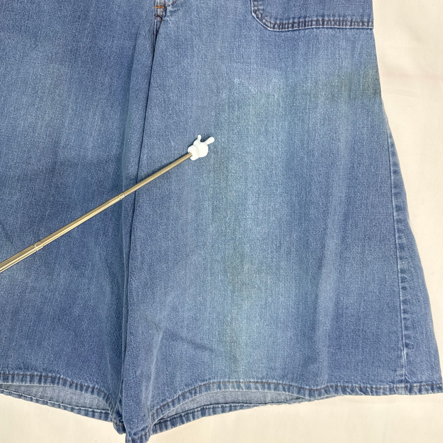 70s High Waist Denim Culottes Shorts by H.I.S