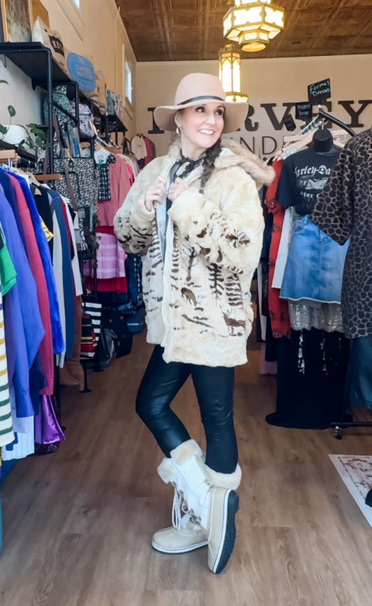 VTG | Faux Fur Moose Jacket