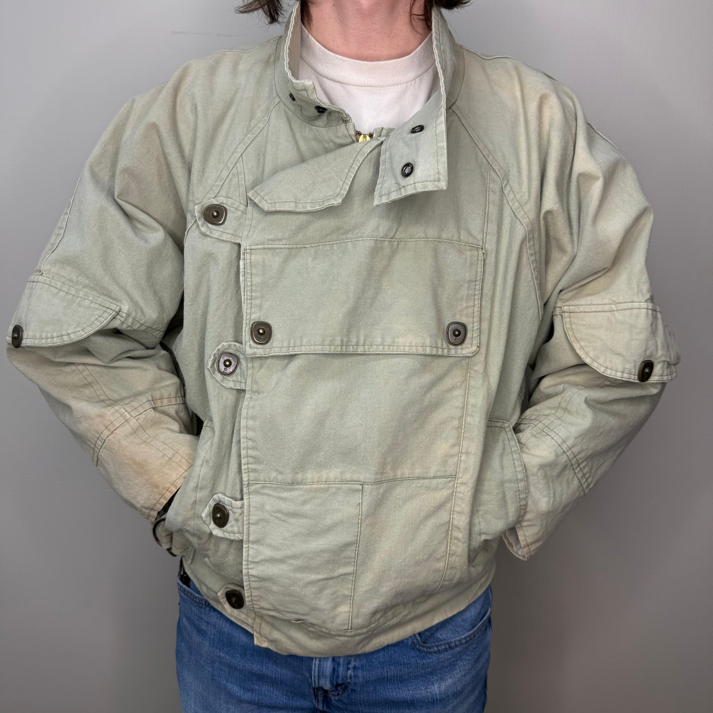 Vintage 1960s Swedish Motorcycle Jacket Size 2