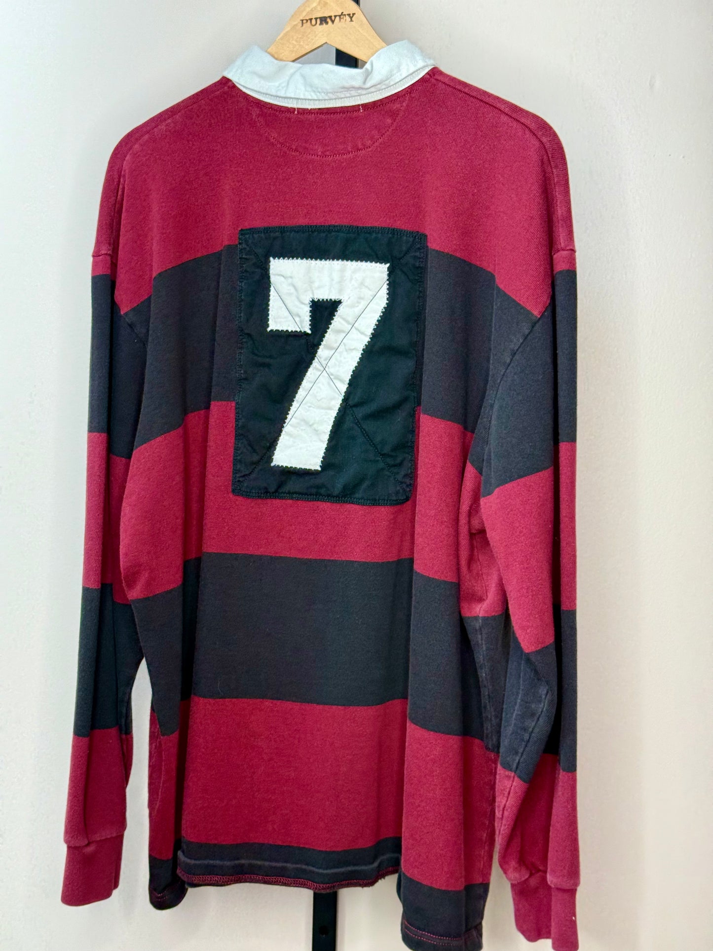 VTG | Ralph Lauren Polo R/Blk Striped Rugby Shirt