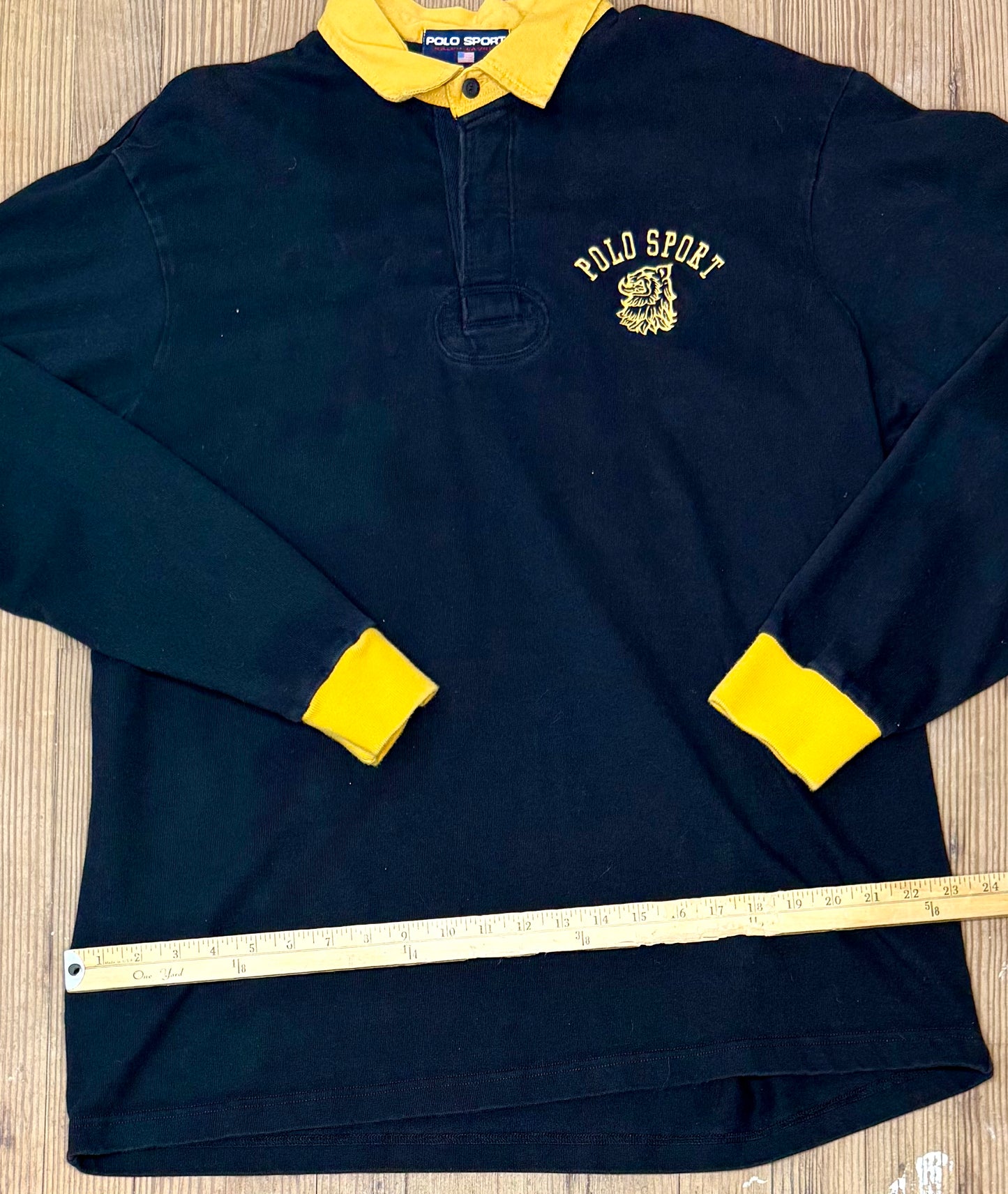 VTG | Ralph Lauren Polo Rugby Shirt Blk&Y