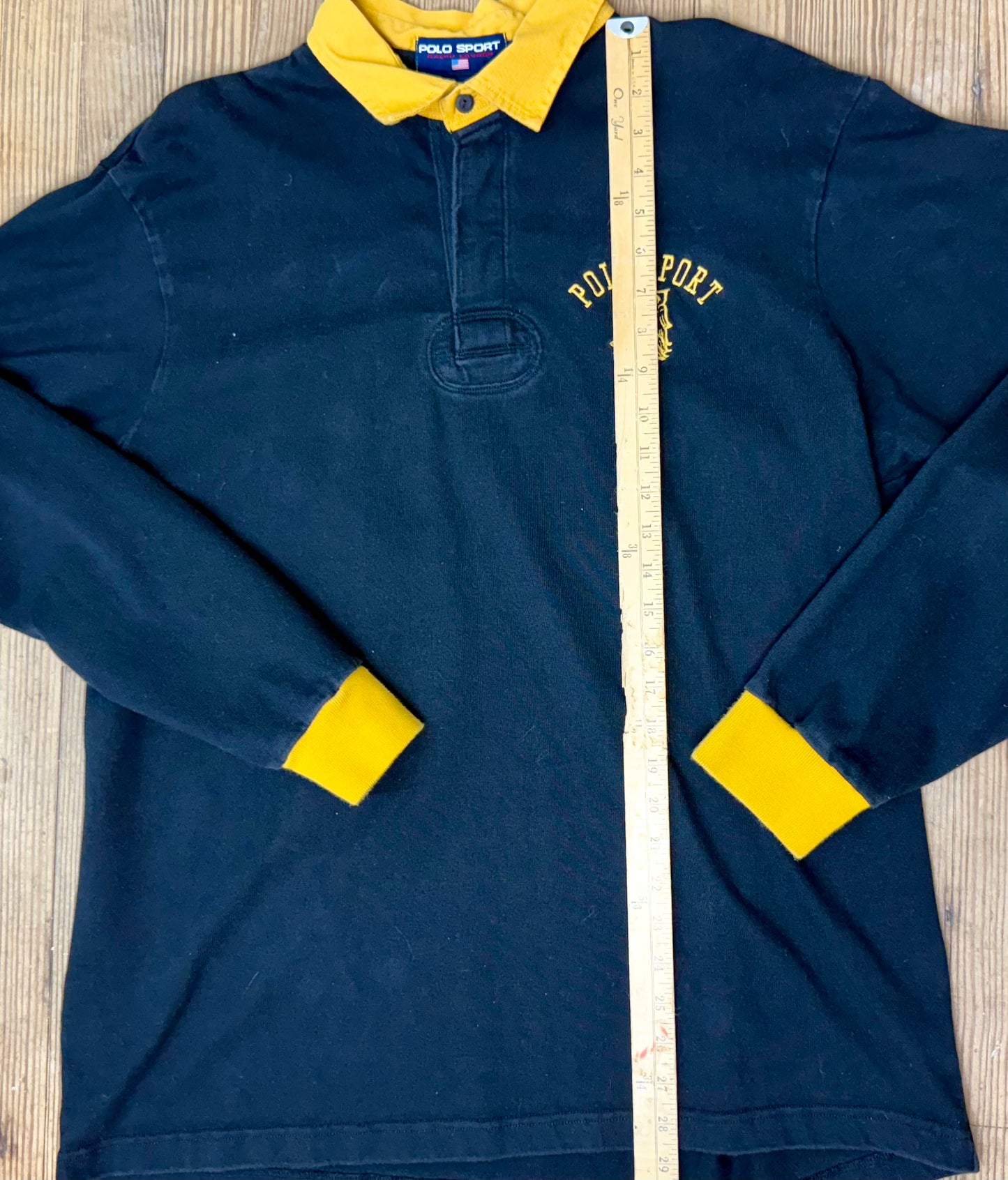 VTG | Ralph Lauren Polo Rugby Shirt Blk&Y